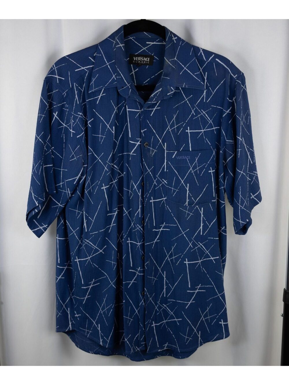 Versace Classic Blue Button Up
